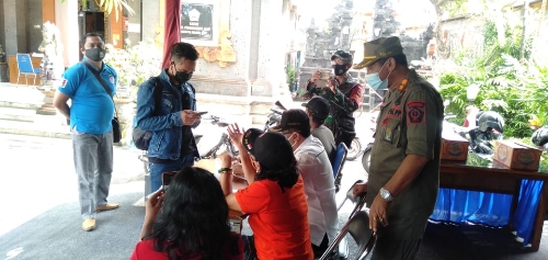 Tingkatkan Disiplin Prokes, Tim Yustisi Kota Denpasar Gelar Sidak Masker