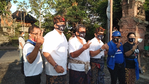 Paslon AMERTA Datangi Pasar Peguyangan, Dan Subak Sembung, Ambara Inginkan Subak Ini Jadi Pilot Project Eco Wisata
