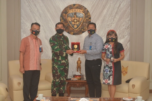 Jalin Kerja Sama Yang Lebih Erat, Pangdam IX/Udayana Terima Audiensi PT. BNI (Persero) Tbk. Kanwil Denpasar