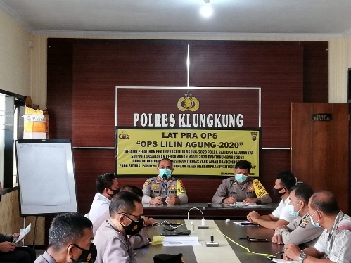 Polres Klungkung Gelar Latihan Pra Ops Lilin Agung tahun 2020