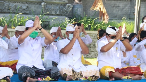 Polres Klungkung Haturkan Upakara Melaspas Gedung Yang Baru Dibangun