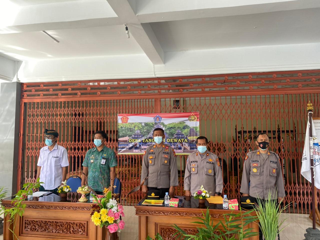 Polres Klungkung Menerima Tim Penilaian Lomba Desa Tangguh Dewata di Balai Desa Pesinggahan Dawan