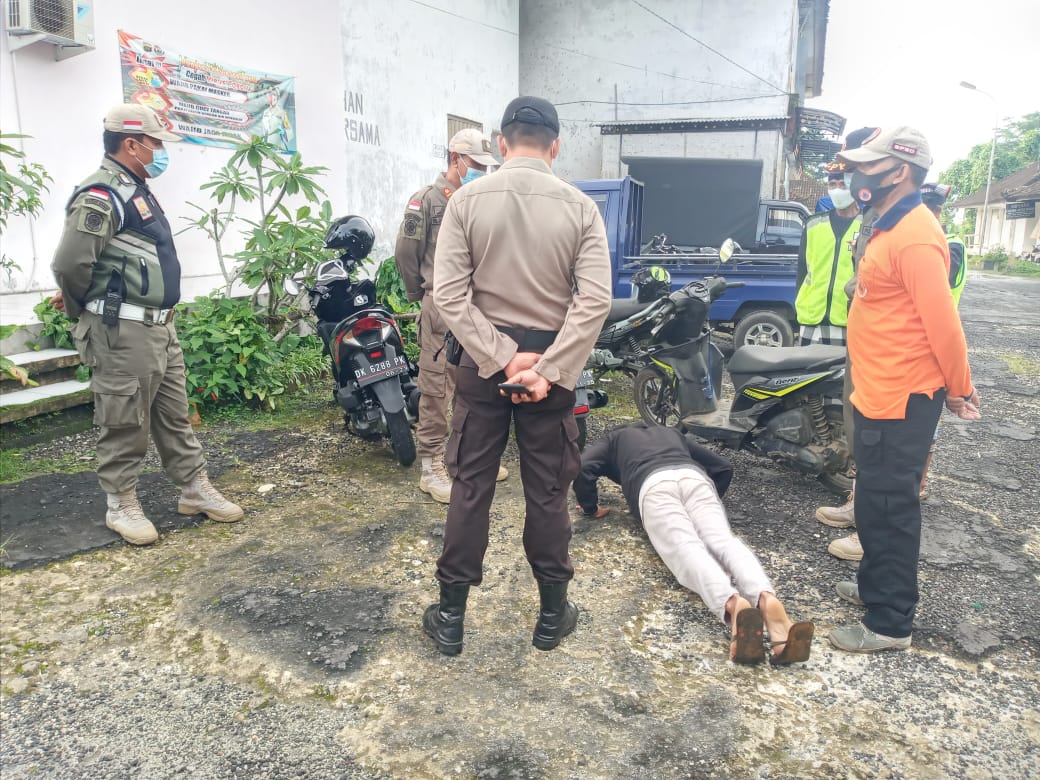 Tidak Pakai Masker Enam Warga Digelandang Petugas