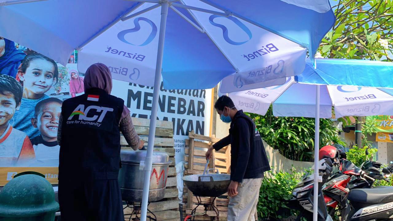 ACT Bali Gandeng IMO Dirikan Dapur Umum Untuk Pengungsi Kebakaran
