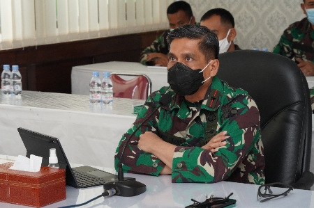 Danrem Pimpim Rakor Pembentukan Pilot Project Posko Desa Untuk Percepat Penanganan COVID-19