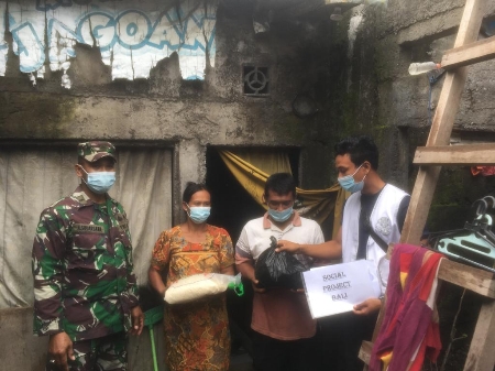 Sambut Hari Raya Nyepi, Bersinergi Dengan Kodim 1611/Badung, Social Project Bali Berbagi Paket Sembako