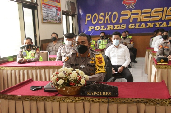 Jelang Operasi Ketupat Agung 2021, Polres Gianyar Ikuti Lat Pra Ops Secara Virtual