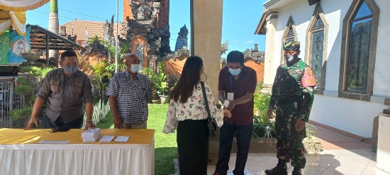 Jajaran Kodim 1611/Badung Laksanakan Pam Perayaan Kenaikan Isa Al Masih di Gereja GPIB, Tuban