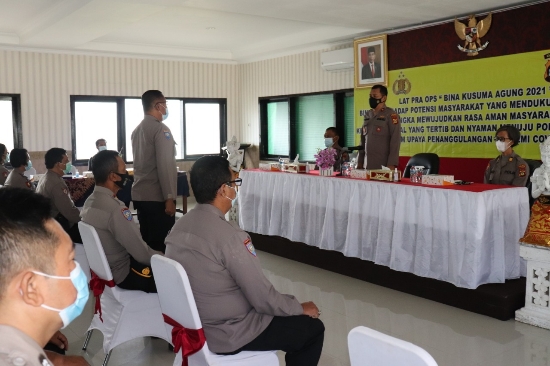 Latpra Ops Bina Kusuma Agung 2021 “Mewujudkan Rasa Aman Nyaman Menuju Polri Presisi“