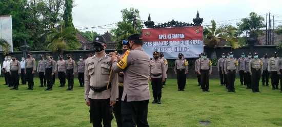 Polres Klungkung Gelar Apel Kesiapan Ops Bina Kusuma Agung 2021