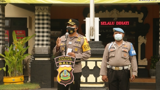 Kapolres Gianyar Pimpin Apel Gelar Pasukan Ops Bina Kusuma Agung Tahun 2021