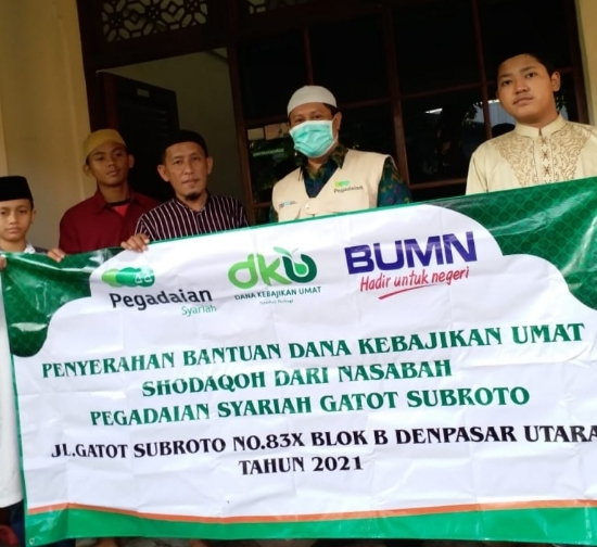 Program Santunan Ramadhan, Pegadaian Serahkan Bantuan Dana Kebajikan Umat (DKU) Shodaqoh dari Nasabah Pegadaian Syariah Gatot Subroto Untuk Baznas Kota Denpasar dan DSM