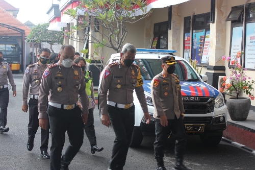 Kapolres Gianyar Sambut Kunjungan Direktorat Lalu Lintas Polda Bali