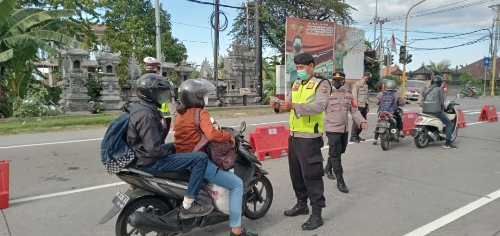 PPKM Level-4, Polres Klungkung Lakukan Penyekatan untuk Membatasi Mobilitas Masyarakat
