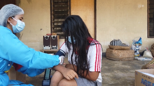 Gerai Vaksinasi Presisi Polres Klungkung Door to Door Kunjungi Rumah Warga Disabilitas