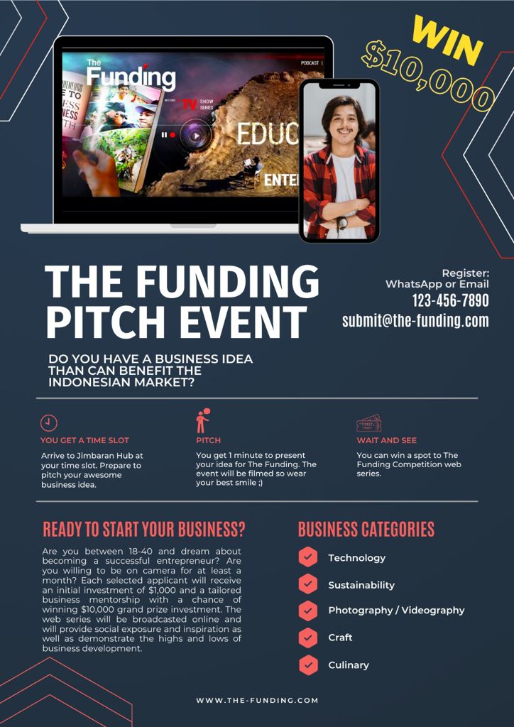 Cari Bibit Baru, The Funding Pich Event Gelar Kompetisi Enterpreneur dengan Hadiah $10.000