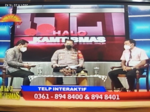 Kapolres Karangasem Hadiri Acara Interaktif _Hallo Kamtibmas Bali TV_