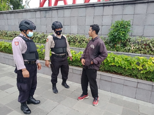 Cegah Pelanggaran Prokes, Raimas Sat Samapta Polres Gianyar Laksanakan Patroli