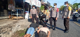 Polsek Kubu Gelar Operasi Yustisi, Ditemukan 2 Pemuda Melanggar Prokes