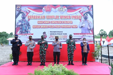Resmikan Pembangunan Komplek Brimob Presisi, Kapolri Ingatkan Pentingnya Sinergitas TNI-Polri