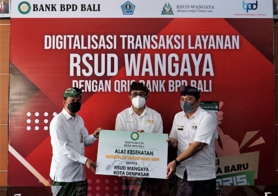 Wali Kota Jaya Negara Launching dan Implementasikan QRIS BPD Bali di RSUD Wangaya