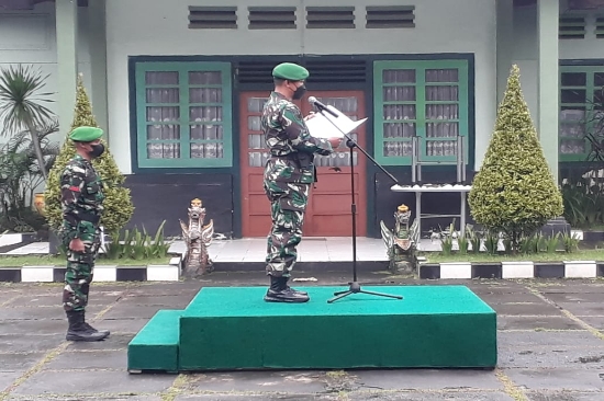 Kodim 1616/Gianyar Gelar Upacara Bendera 17an Bulan Januari 2022