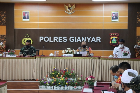 Polres Gianyar Gelar Rapat Koordinasi Jelang Perayaan Hari Raya Nyepi Caka 1944