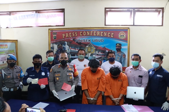 Polsek Ubud Tangkap 2 Pelaku Pembobolan Villa