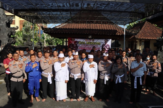 Jelang Hari Bhayangkara ke-76 Polres Badung Melaksanakan Doa Bersama