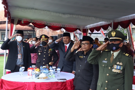 Kapolres Gianyar Ikuti Upacara Peringatan Hari Bhayangkara ke-76 Secara Virtual