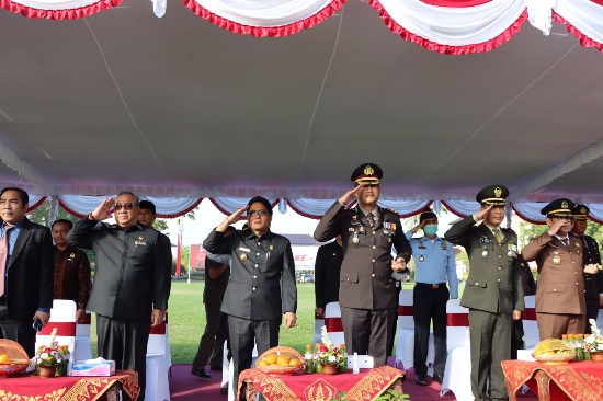 Polres Badung Melaksanakan Upacara Peringatan Hari Bhayangkara ke-76