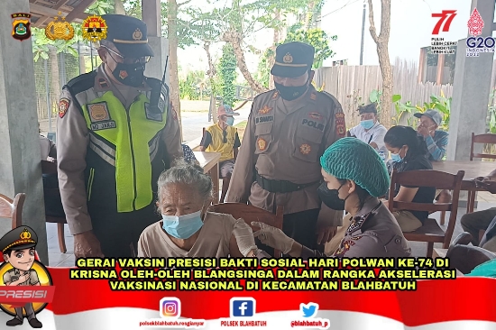 Hari Polwan ke-74, Polres Gianyar Gelar Gerai Vaksin Presisi di Blahbatuh