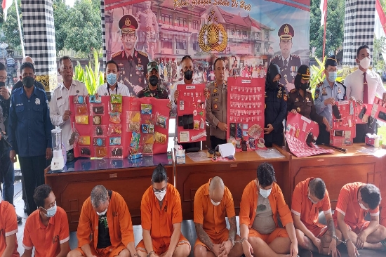 Polres Gianyar Berhasil Amankan 1.673,59 Gram Narkotika Hashish