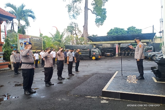 Pimpin Apel Pagi, Kabag Ops Kompol Gede Surya Atmaja Tekankan Tingkatkan Patroli Goak Sakti