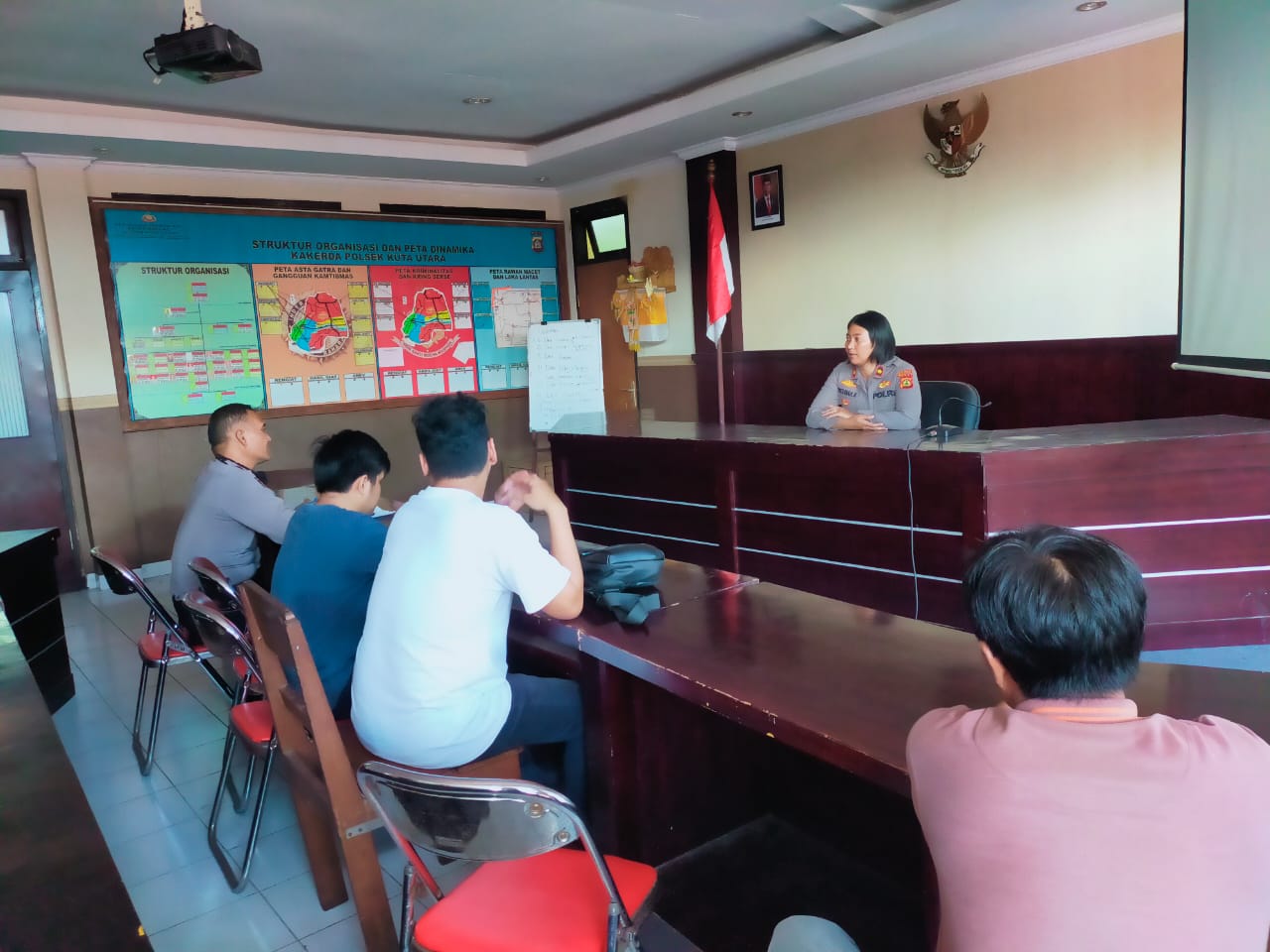Antisipasi Kejahatan Jalanan Jelang G20, Kapolsek Kuta Utara Pimpin Rapat Pelaksanaan Anev