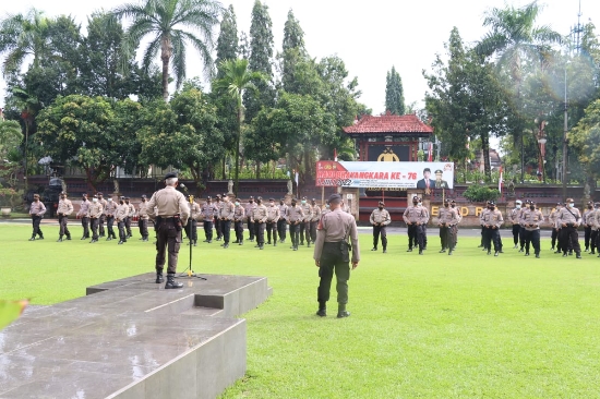 Jelang G20, Polres Gianyar Melaksanakan Latihan Dalmas