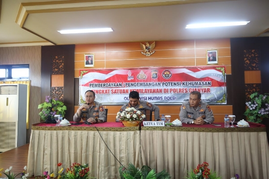 Polres Gianyar Terima Tim Pensatwil Divisi Humas Polri