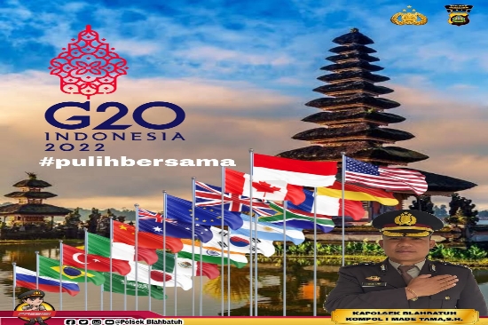 Gunakan Media Sosial, Kembali Kapolsek Blahbatuh Ajak Sukseskan Presidensi G20