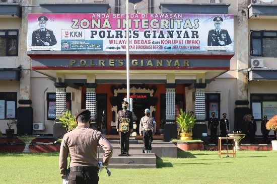 Polres Gianyar Gelar Upacara Peringatan Hari Kesaktian Pancasila