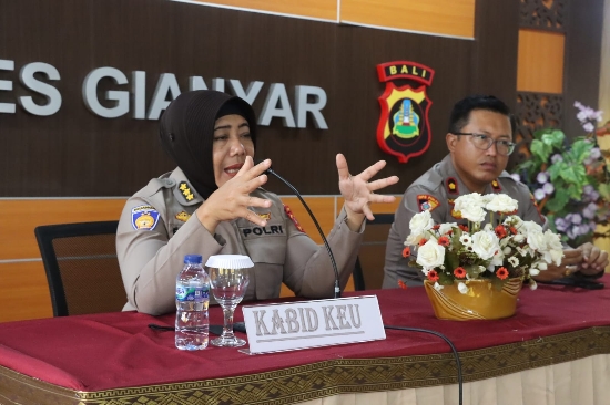 Polres Gianyar Terima Asistensi dan Sosialisasi Perkap Nomor 5 Tahun 2022 dari Bid Keu Polda Bali