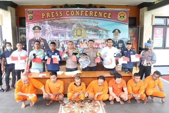 Polres Gianyar Rilis 6 Kasus Kejahatan, dari Curanmor Sampai Penipuan Masuk CPNS