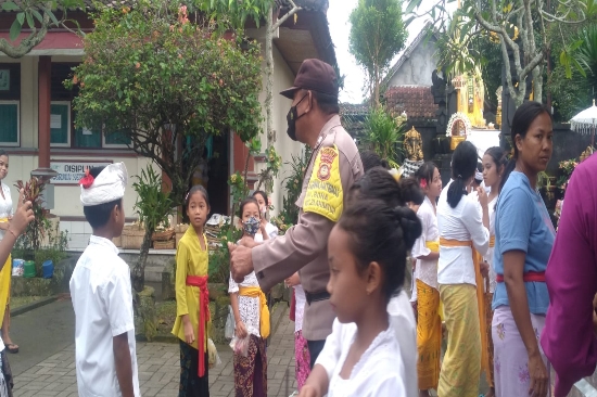 Polsek Blahbatuh Plotting Personel, Gelar Pengamanan Hari Raya Saraswati