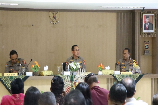 Kapolres Badung Sambut Tim Puslitbang Polri