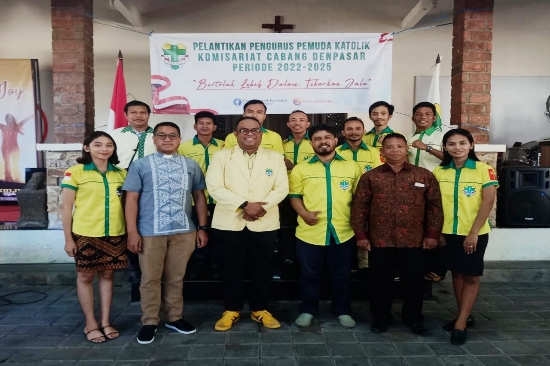 Usung Tema “Bertolaklah Lebih Dalam, Terbarkan Jala,” Pemuda Katolik Komisariat Cabang Denpasar Resmi Dilantik