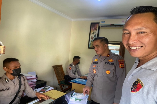 Wakapolres Gianyar Cek Siswa Latja Diktukba Polri Gelombang II TA 2022 di Polsek Sukawati