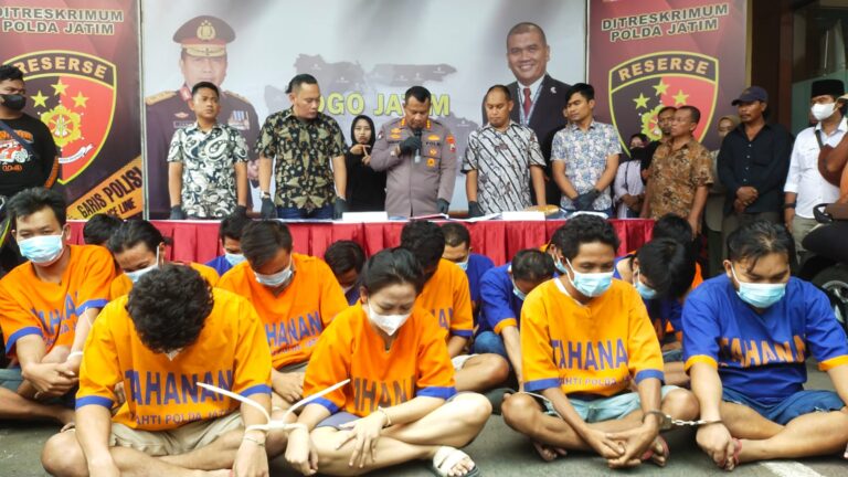 15 Tersangka Sindikat Curanmor Antarkota Diringkus Polda Jatim