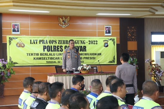 Polres Gianyar Gelar Latpraops Dalam Rangka Ops Zebra Agung Tahun 2022