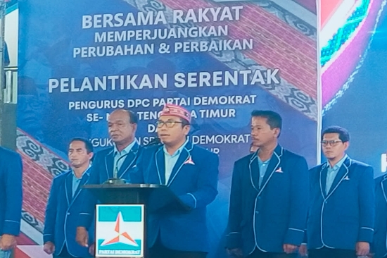 Pelantikan DPC Partai Demokrat se-NTT, Rikardus Jani Dipercaya Menyampaikan Orasi Politik