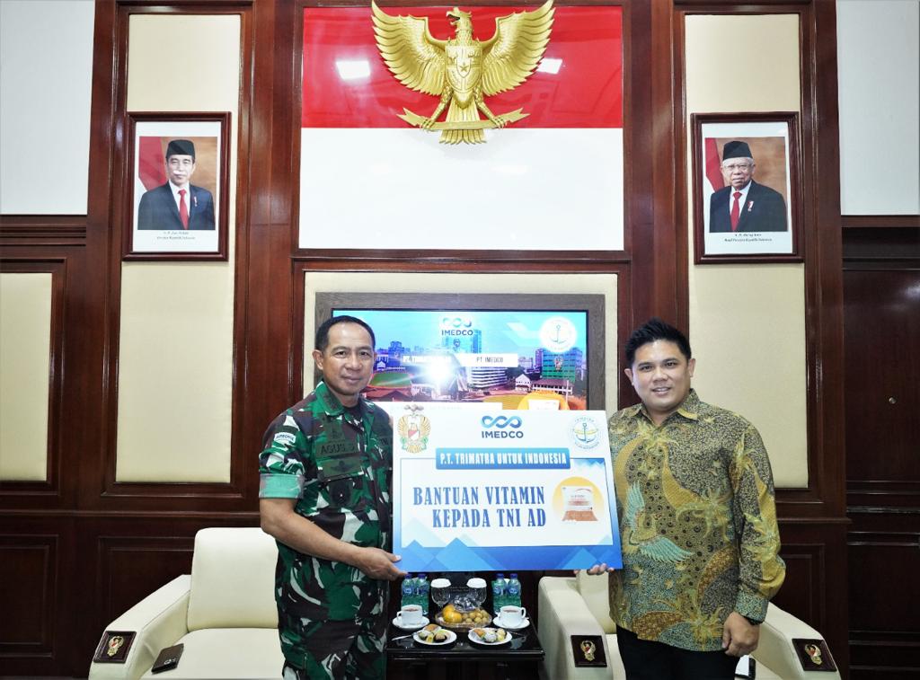 TNI AD Terima Bantuan Vitamin untuk Prajurit Terdepan dari PT Imedco dan PT Trimatra Pilar Nusantara