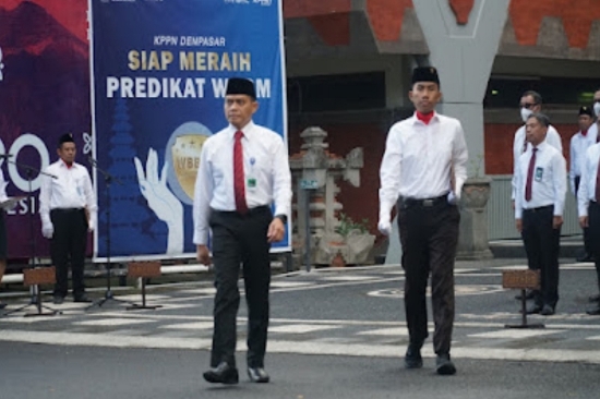 Meriahkan Puncak Hakordia 2022, Kementerian Keuangan Provinsi Bali Gelar Apel dan Talkshow